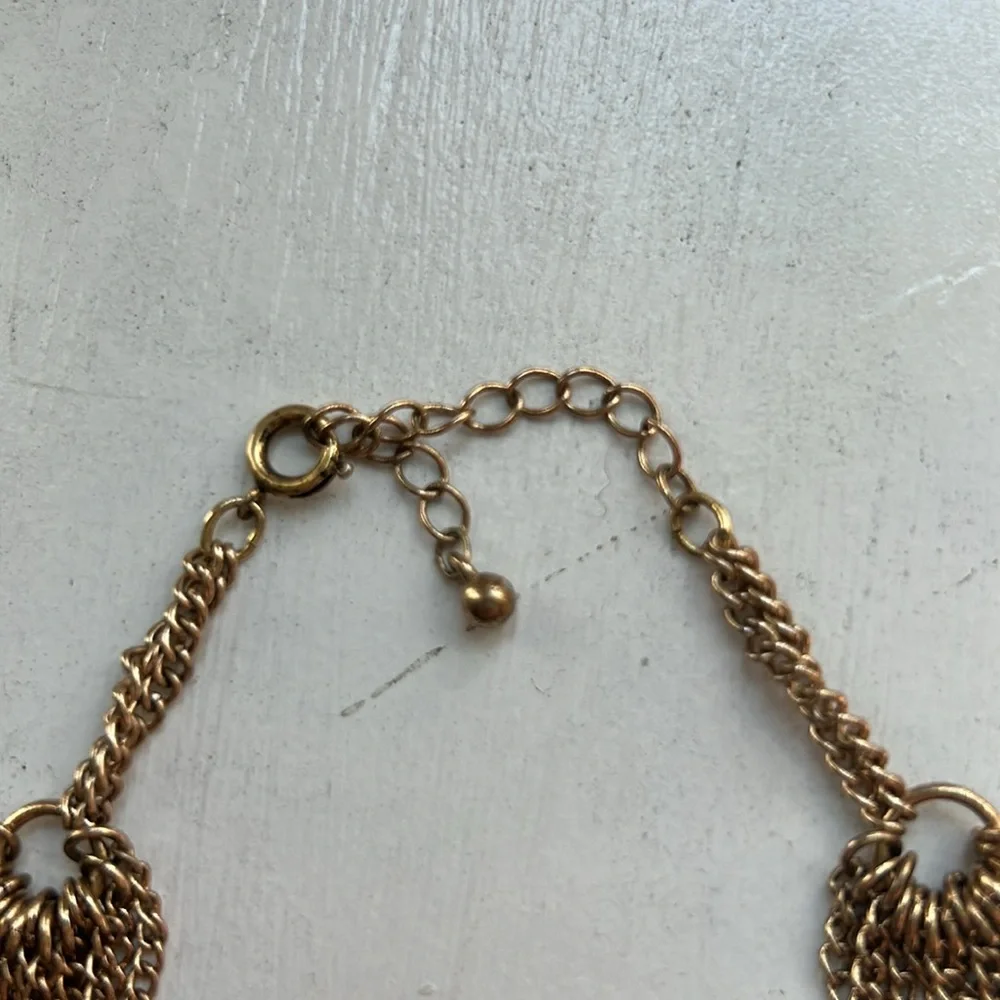 Elegant Gold tone 14-Strand chain Necklace - Picture 3 of 6